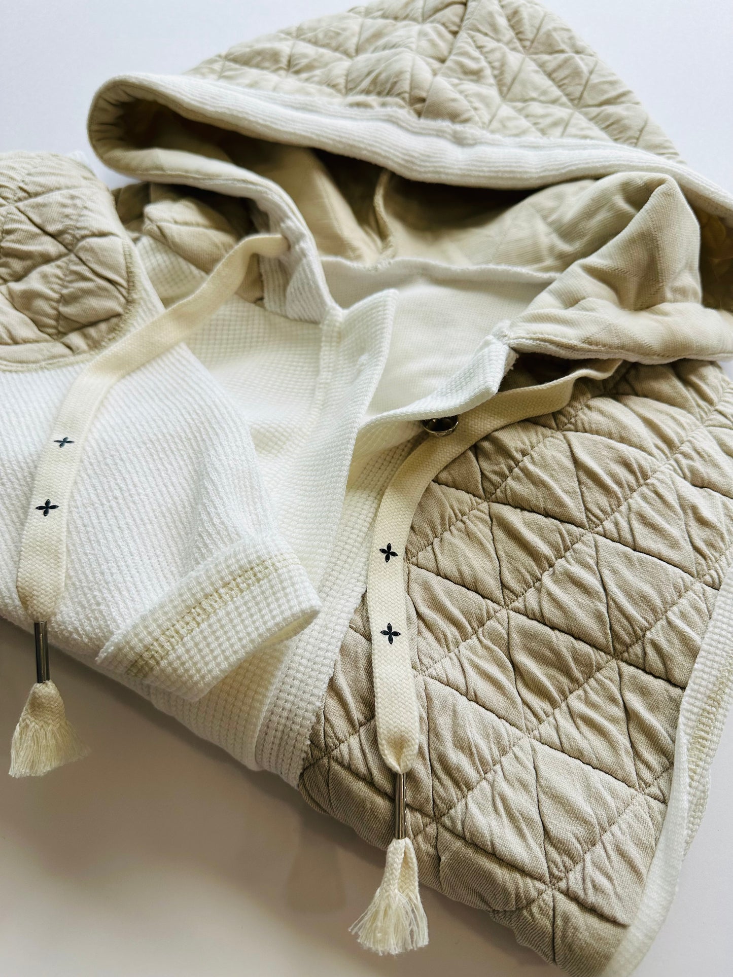 Autumn Mornings Quilted Oversized Ivory Shacket