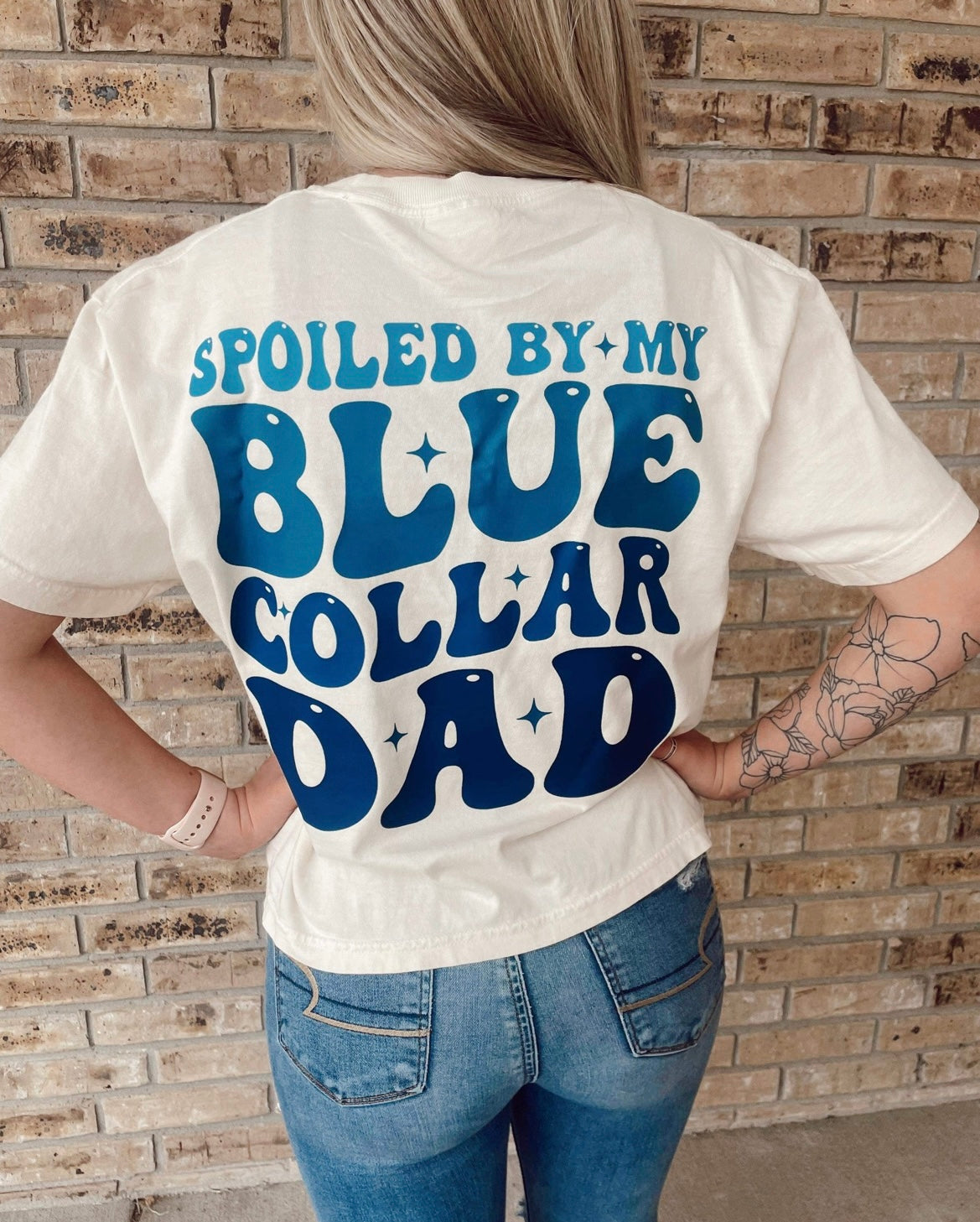 Blue Collar Dad Tee- Adult