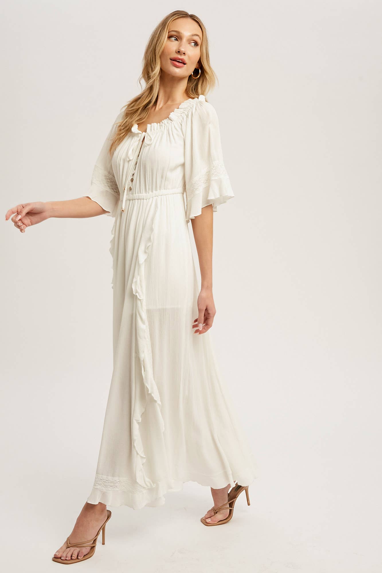 Off The Shoulder Boho Maxi Dress