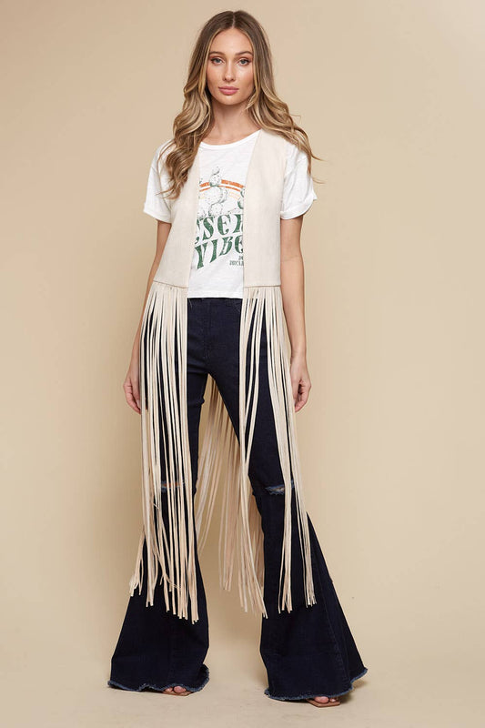 Dutton Fringe Faux Suede Vest