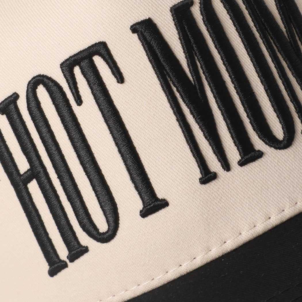 HOT MOM 3D Embroidered Trucker Hat