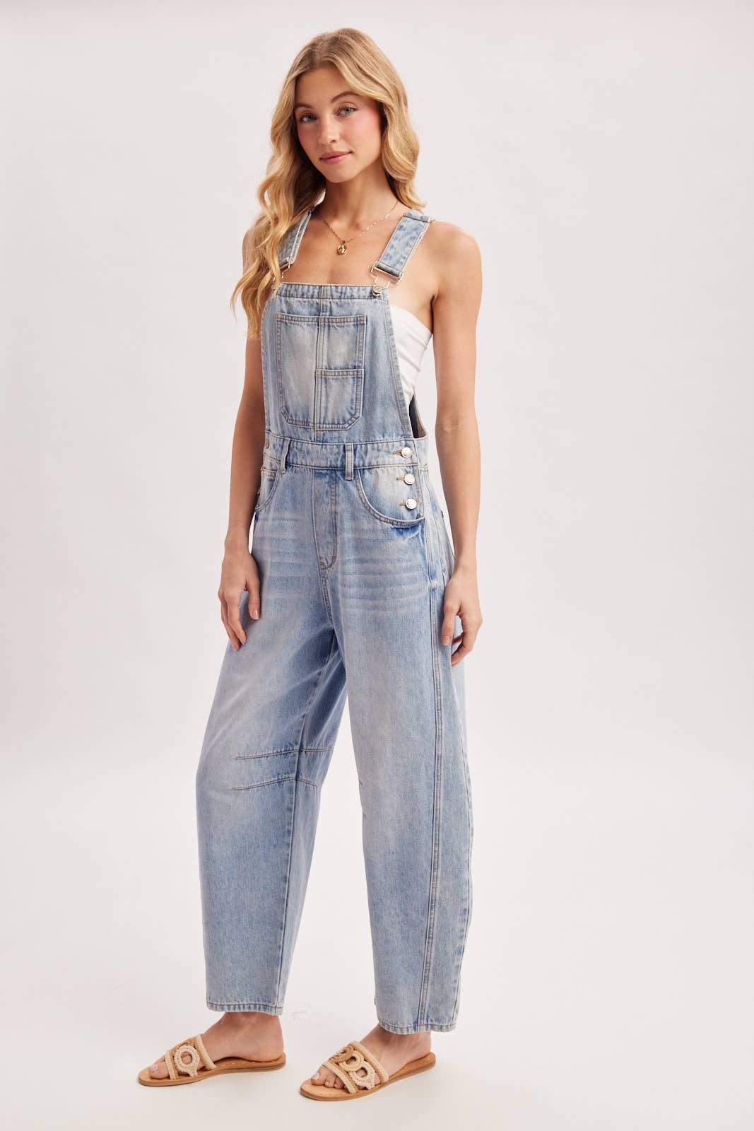 Darlin' Denim Barrel Overalls