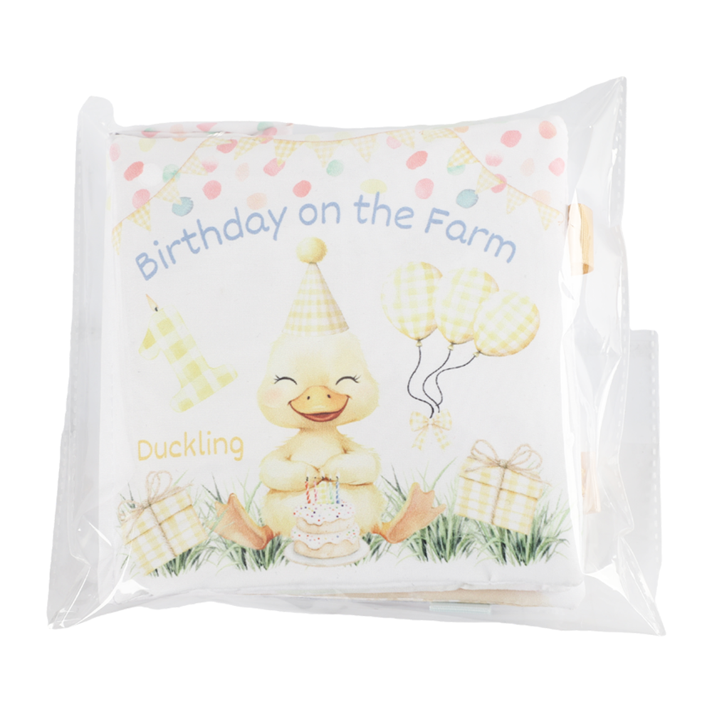 Birthday on the Farm10-Page Crinkle Soft Cloth Baby Book