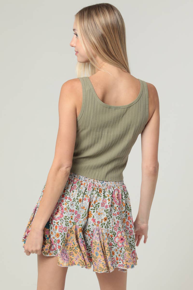 Beach Babe Mixed Print Shorts