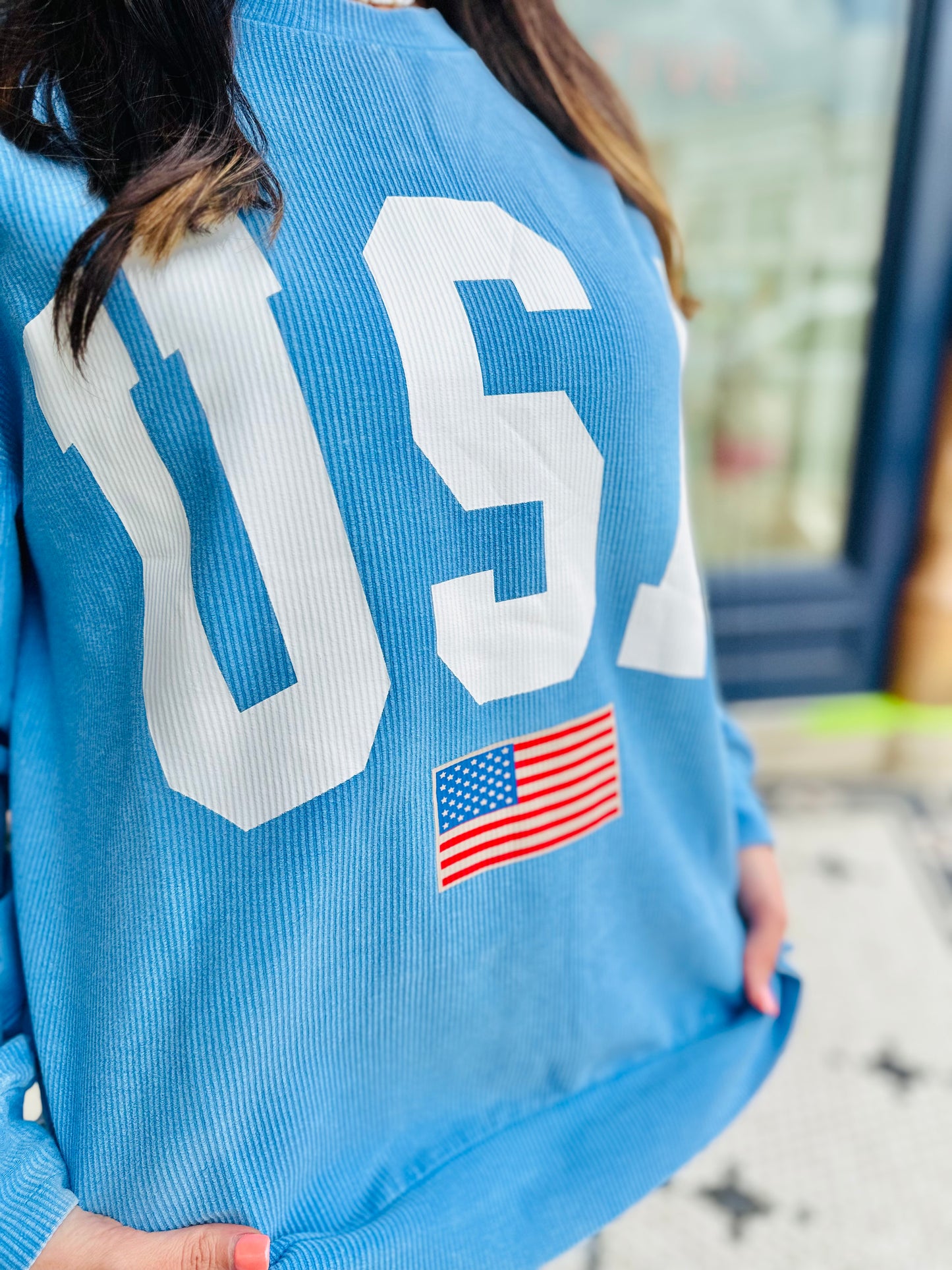 USA Ribbed Crewneck