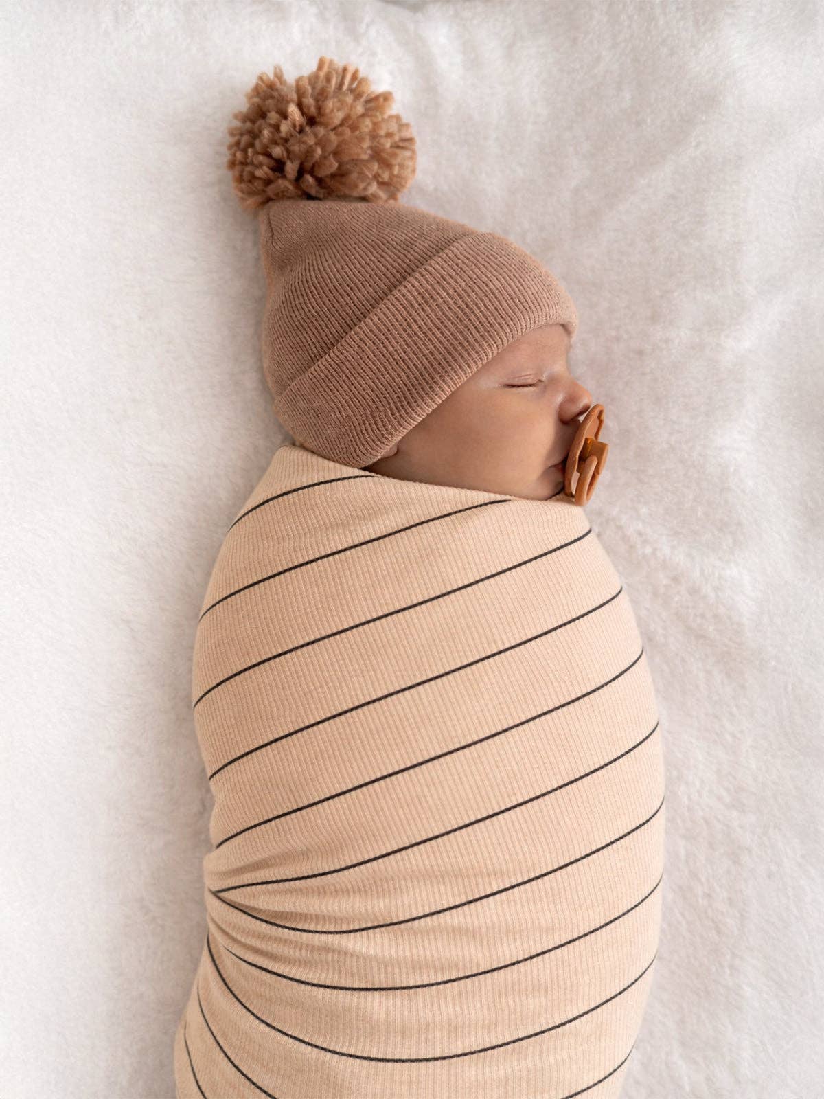 Jett Striped Ribbed Swaddle