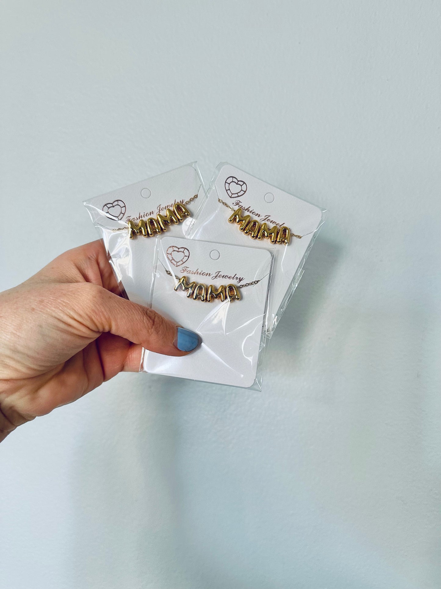 MAMA Bubble Letter Necklace RTS