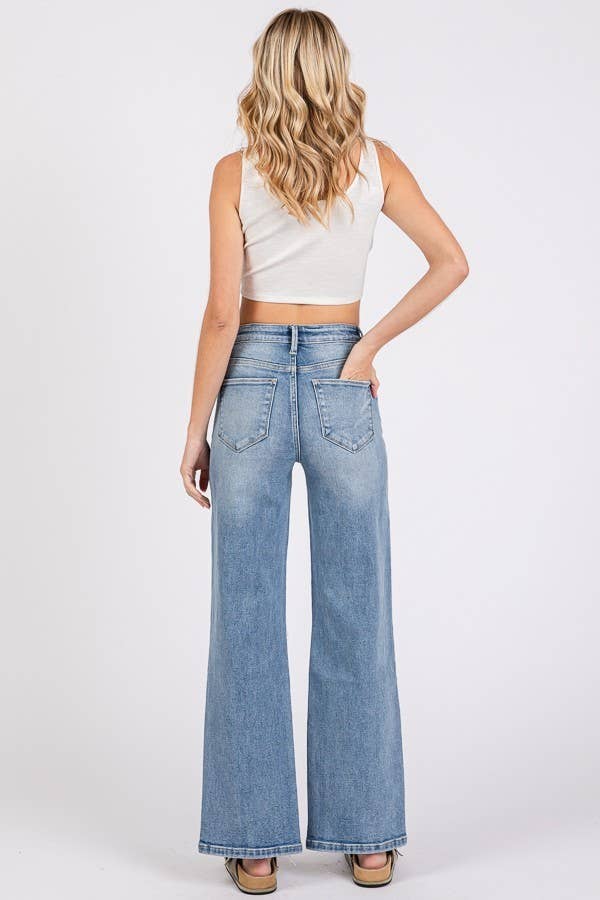 Megan High Rise Stretch Destroyed Hem