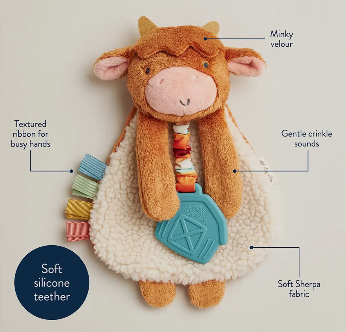 Highland Cow Itzy Friends Lovey™ Plush RTS