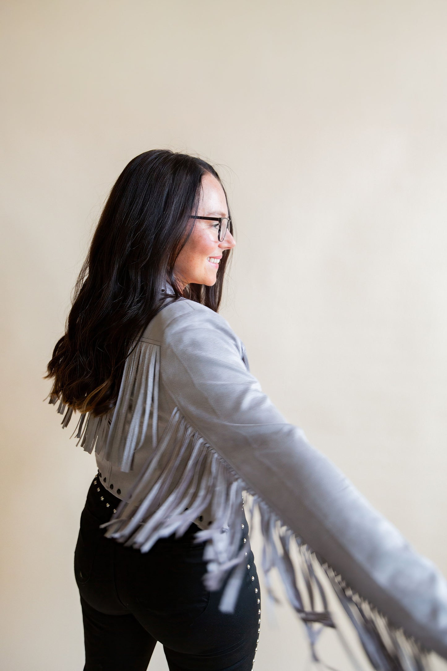 Ella Fringe Studded Jacket