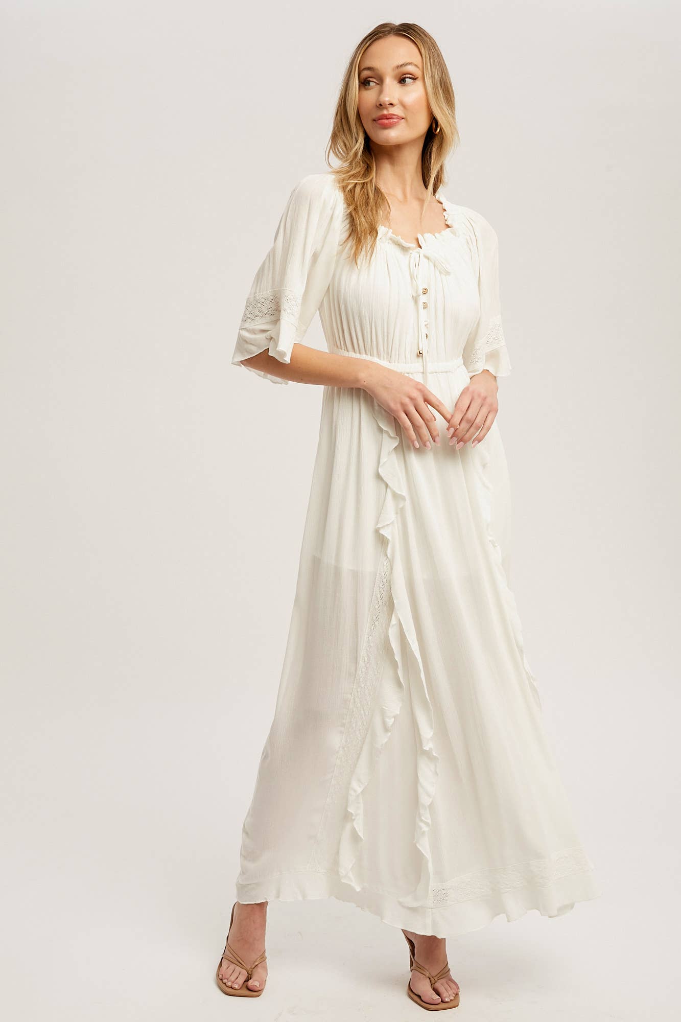 Off The Shoulder Boho Maxi Dress
