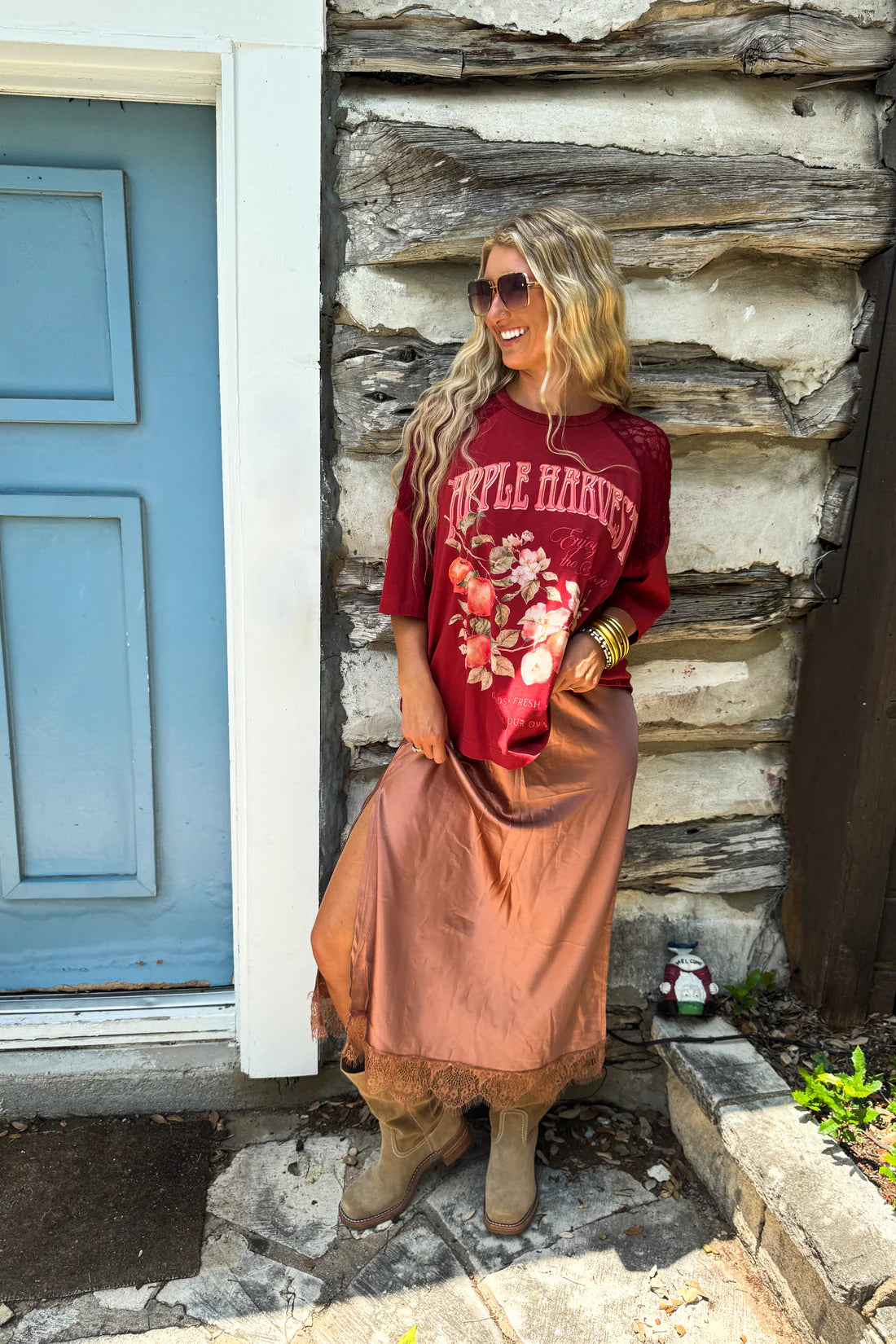 Apple Harvest Lace Panel Tee PREO