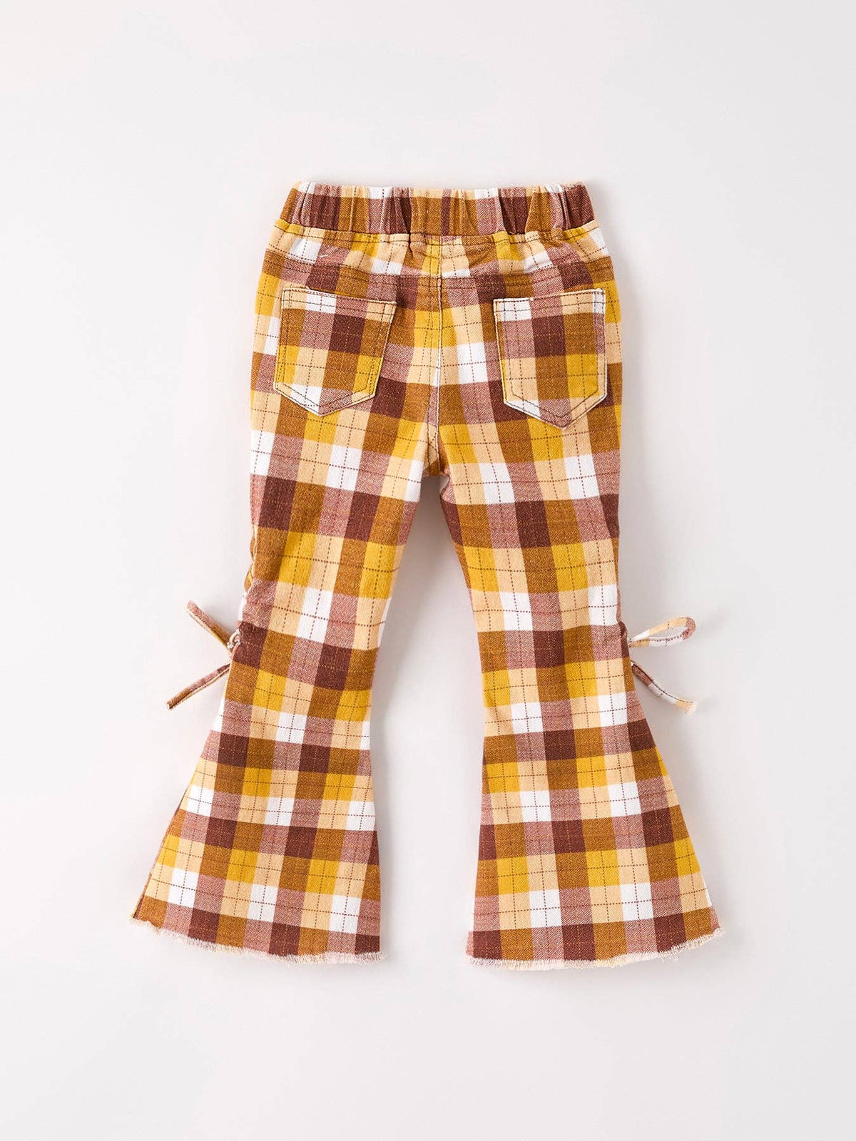 Fall Plaid Bowknot Pants