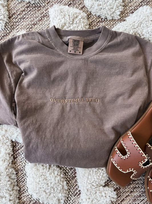 Overstimulated Embroidered Tee