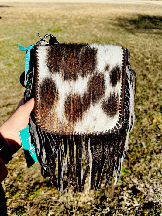 Genuine Leather Cowhide Collection Fringe Crossbody Montana West