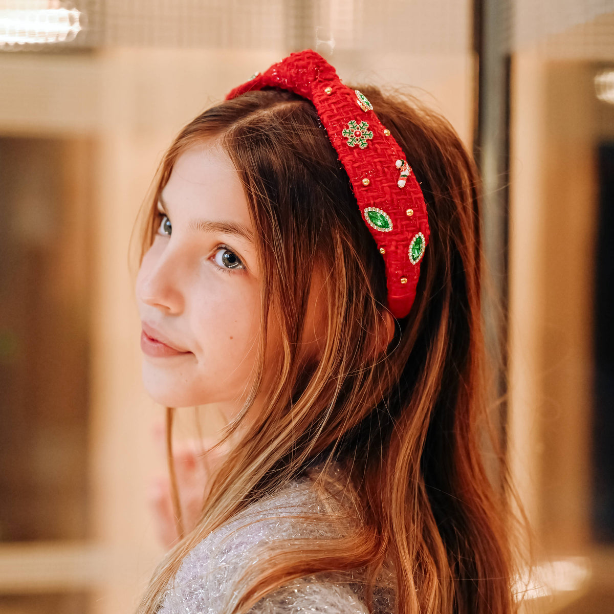 Christmas Tweed Knotted Headband