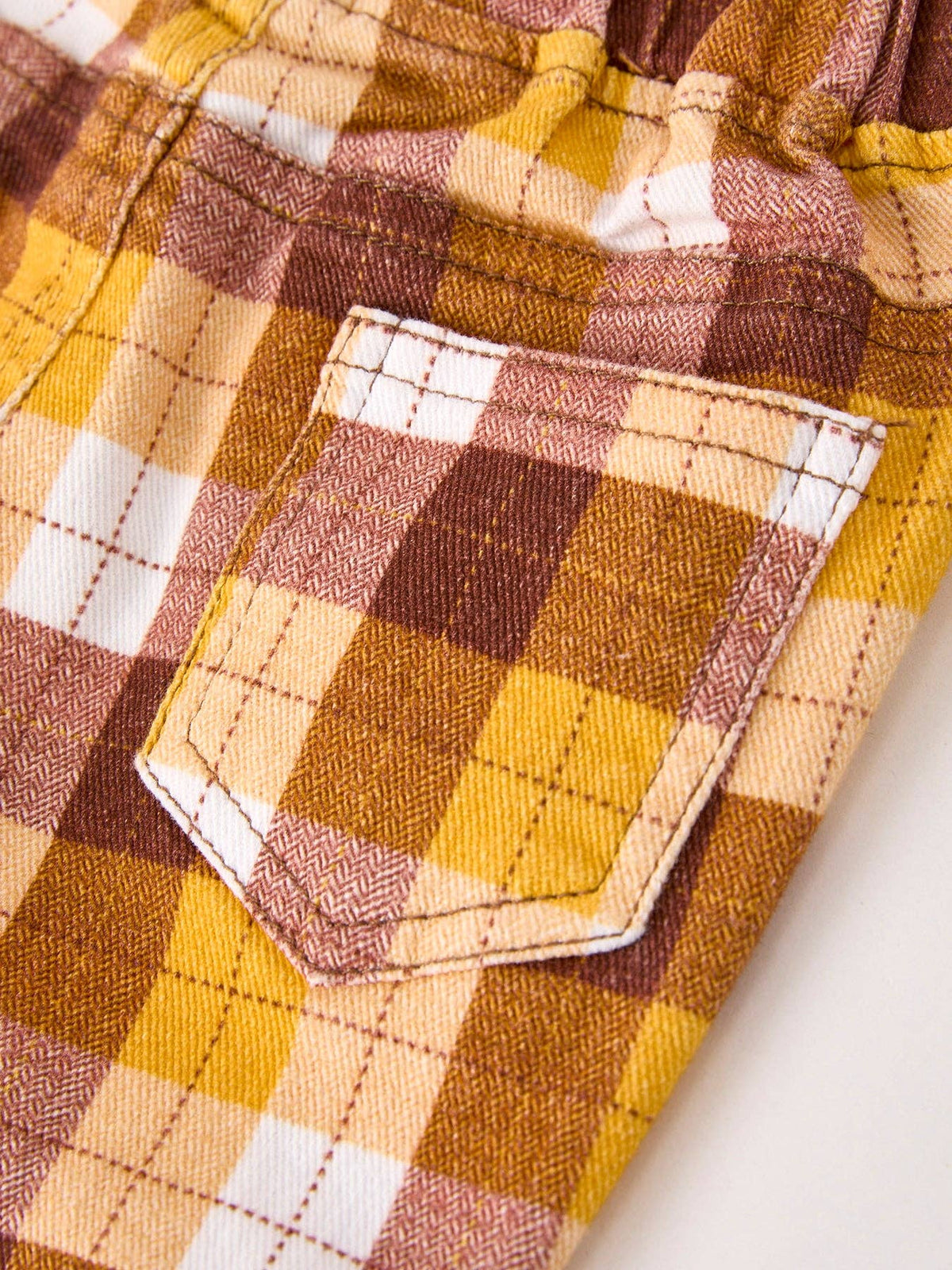Fall Plaid Bowknot Pants