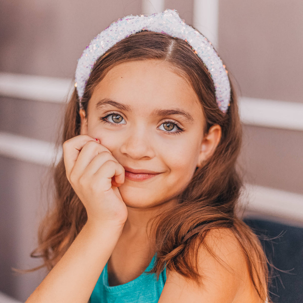 Kids Knotted Sequin Headband