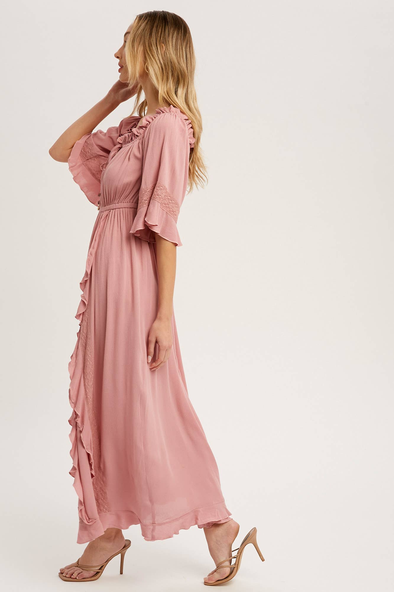 Off The Shoulder Boho Maxi Dress