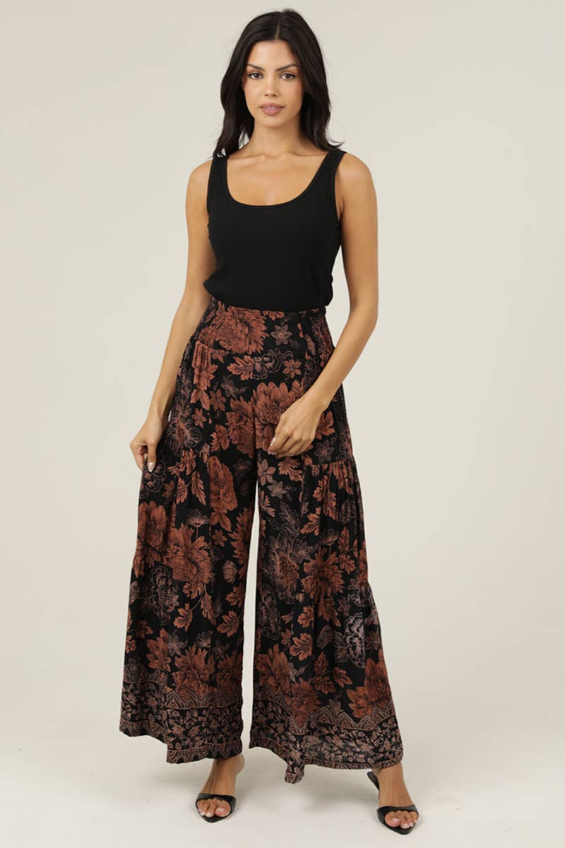 Waylyn Wide Leg Floral Printed Pants