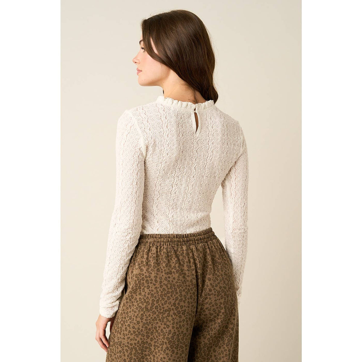Yaya Textured Long Sleeve Top