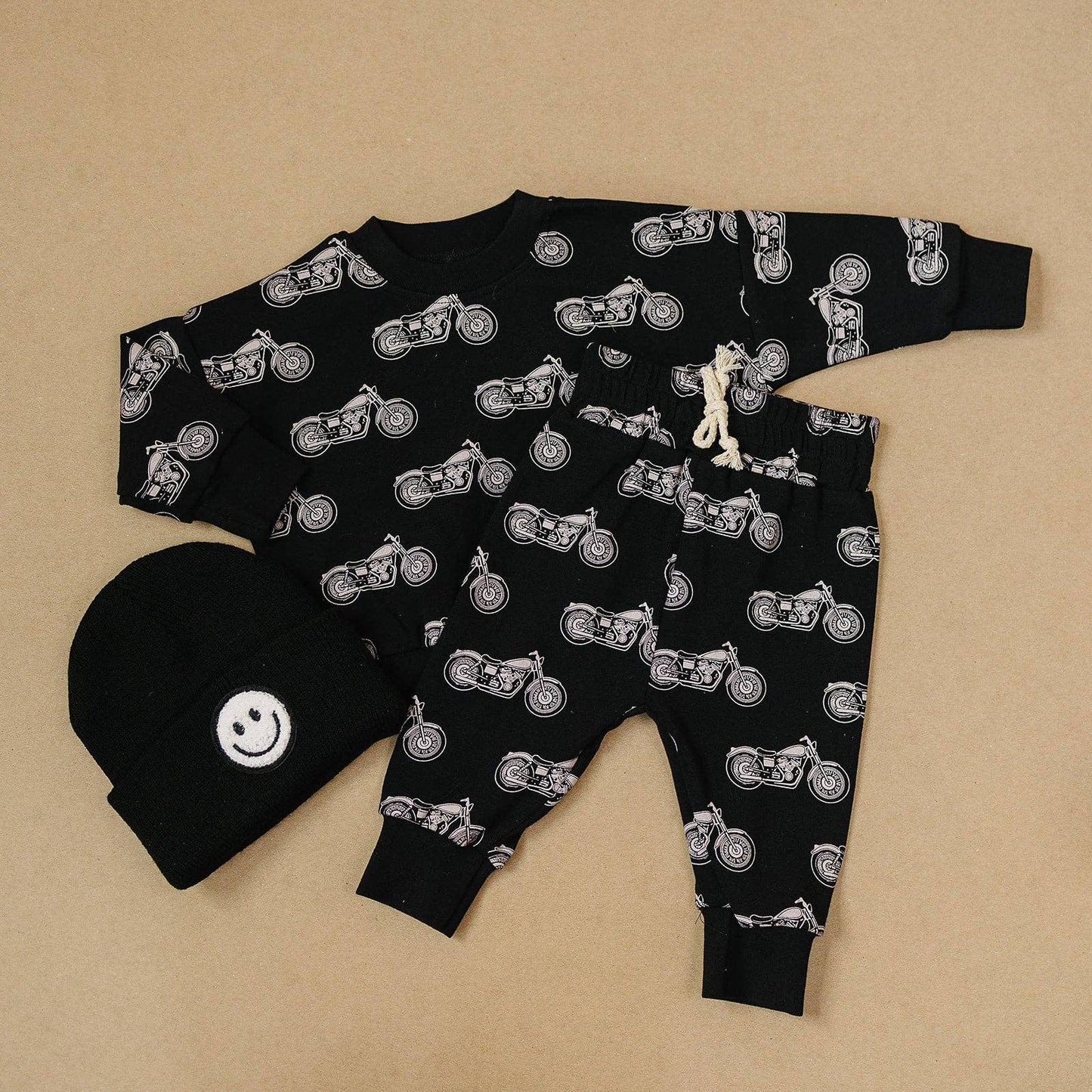 Born to Ride Black Jogger Set