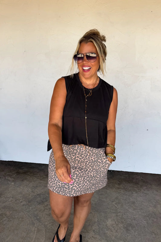 Wild Side Leopard Stretch Skirt