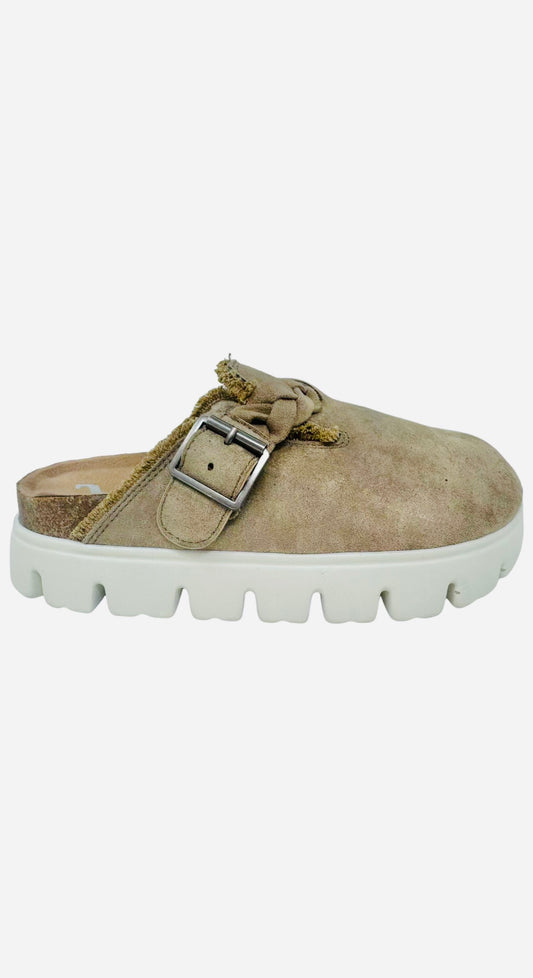 Taupe On The Run Slip-On Platform Clogs RTS