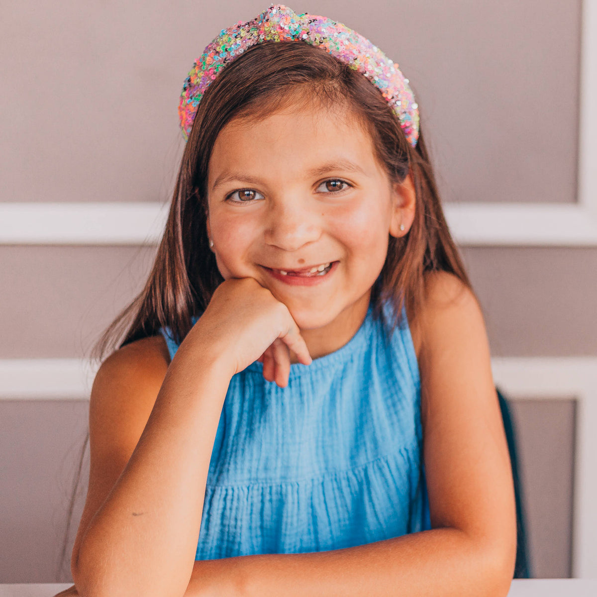 Kids Knotted Sequin Headband
