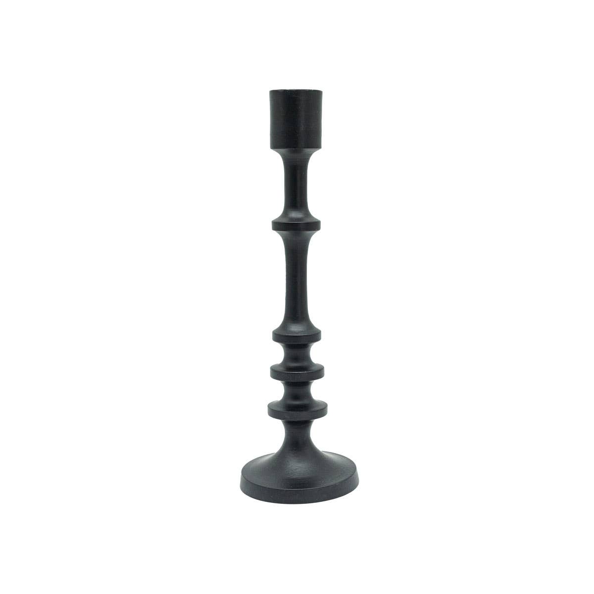 Black Cast Iron Taper Candle Holder
