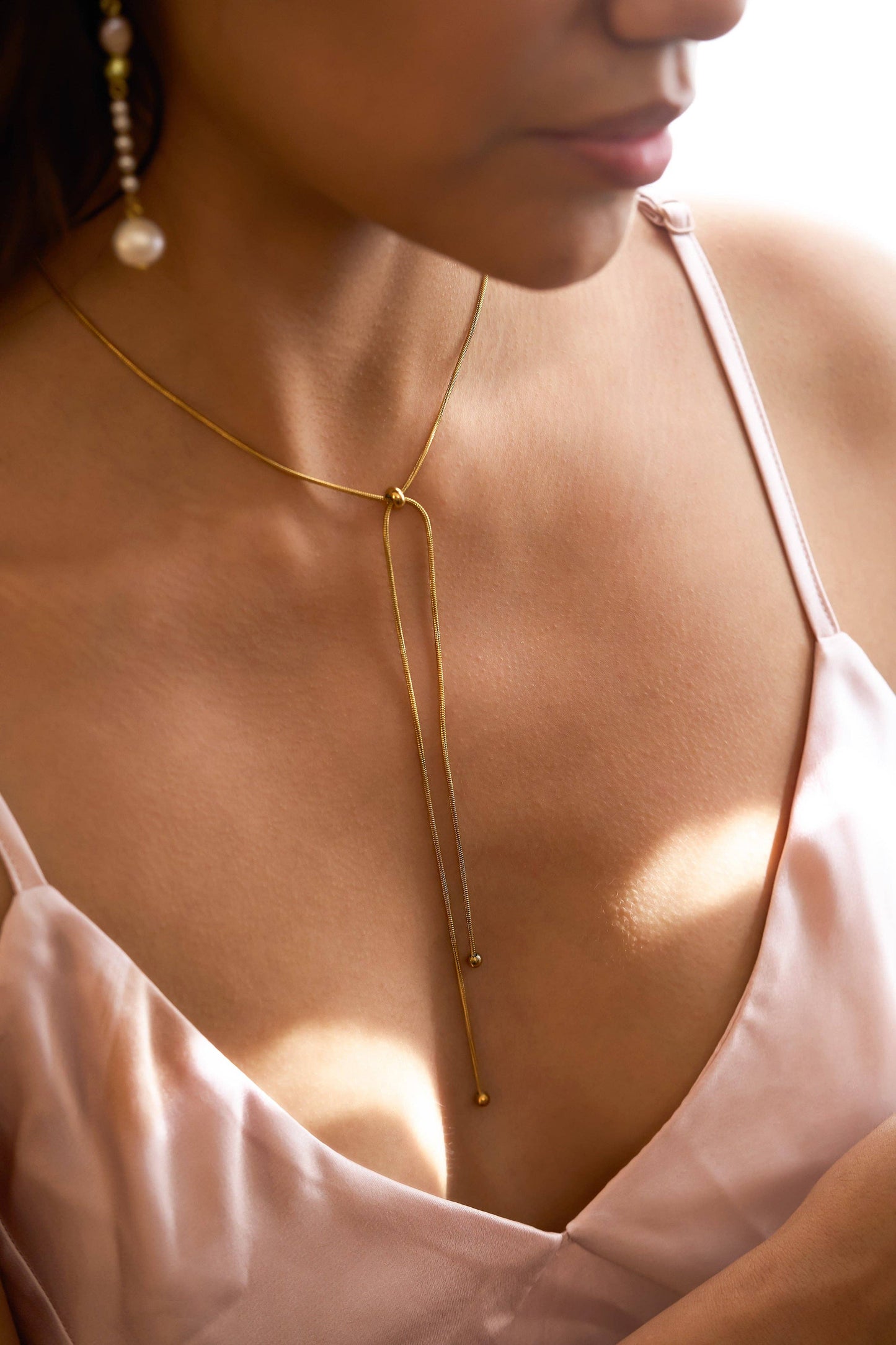 18k Gold Plated Houston Bolo Western Necklace