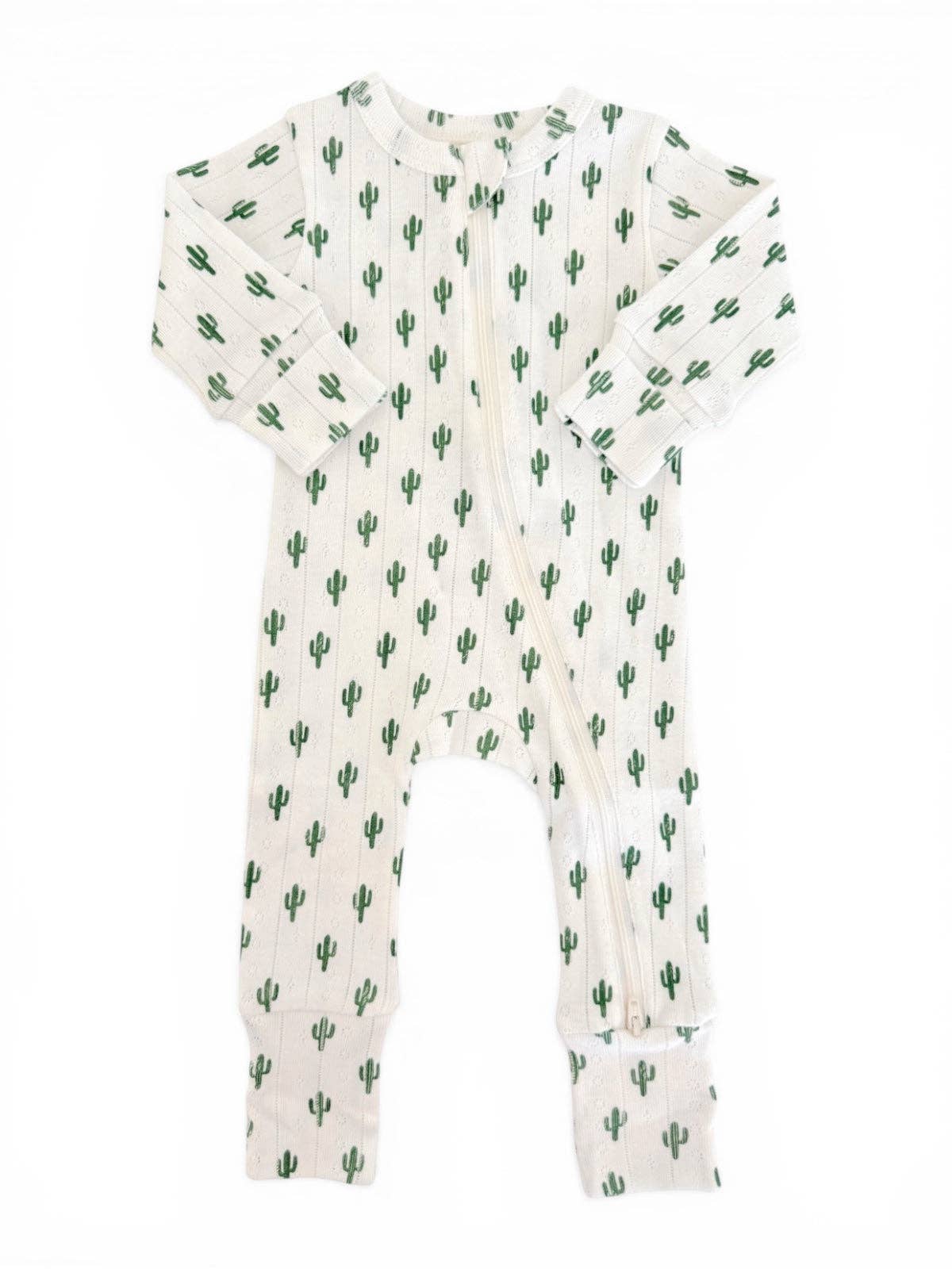 Cactus Organic Pointelle 2-Way Zip Sleeper