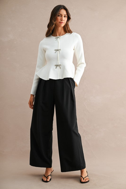 Dreaming Of A White Christmas Peplum