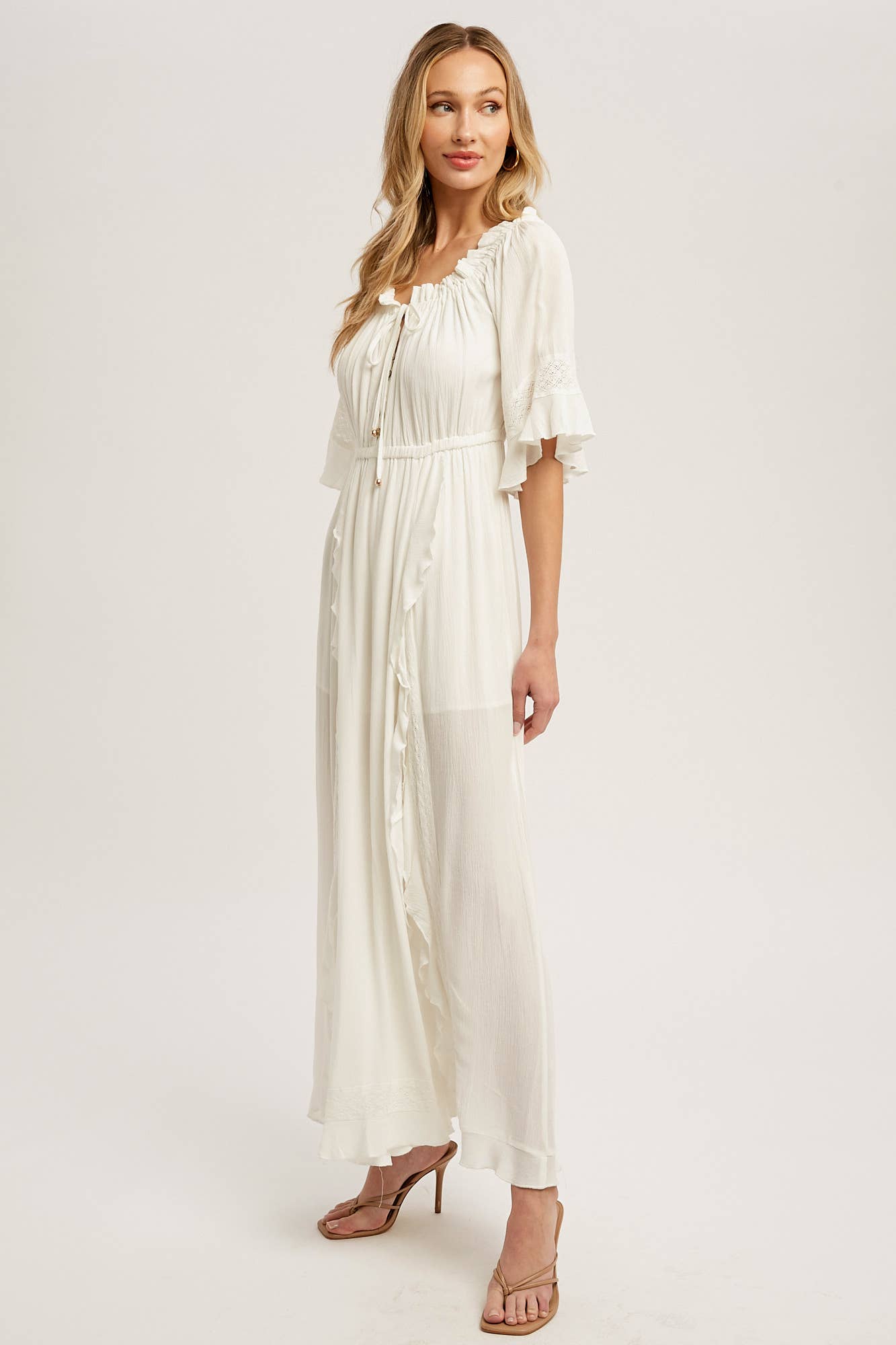 Off The Shoulder Boho Maxi Dress