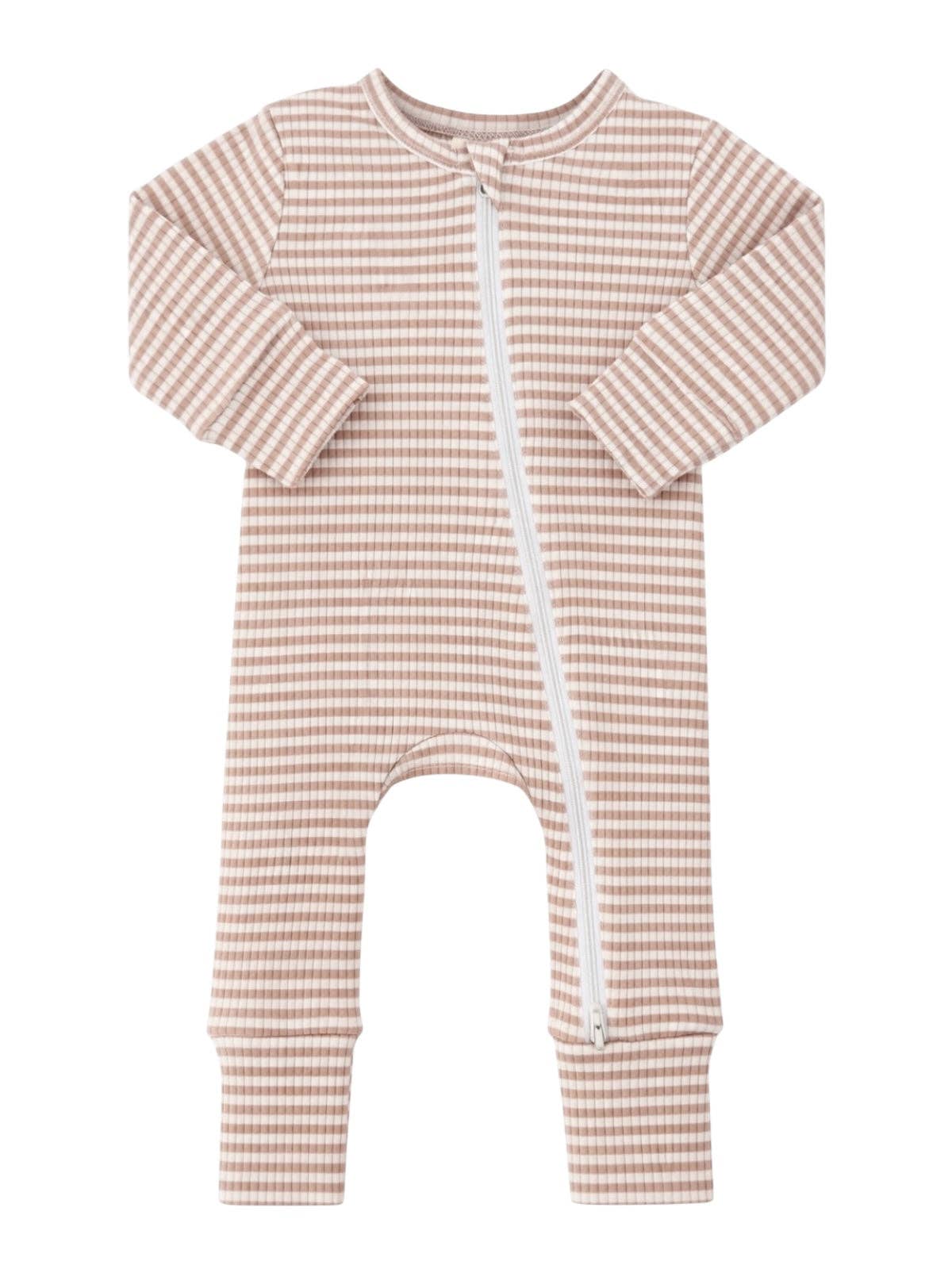 Neutral Nelly Striped 2-Way Zip Sleeper