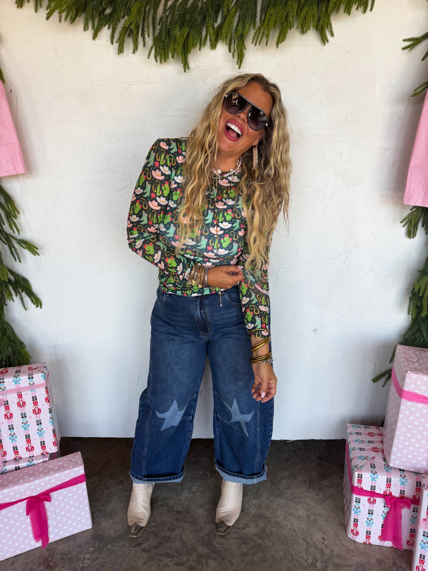 Merry Mesh Christmas Tops PREO