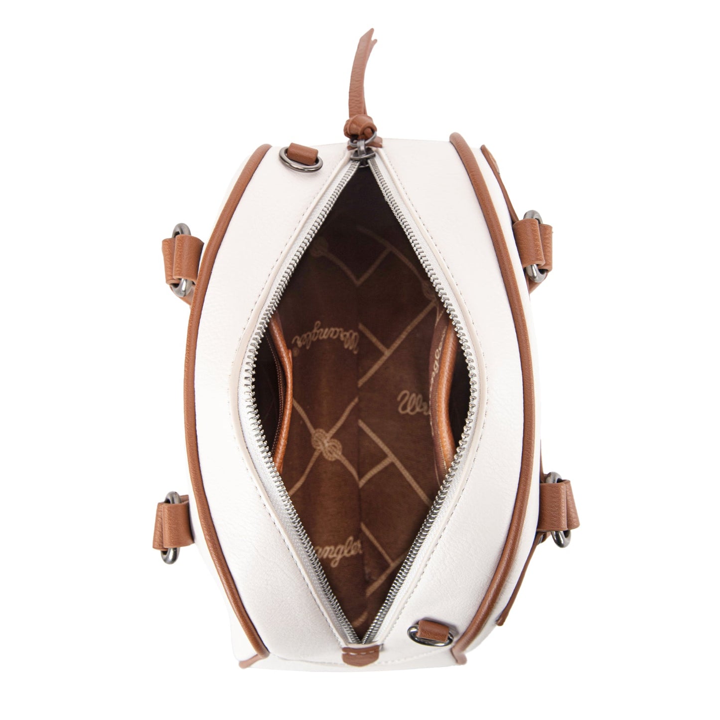 Wrangler Whipstitch Crossbody / Satchel - Cream