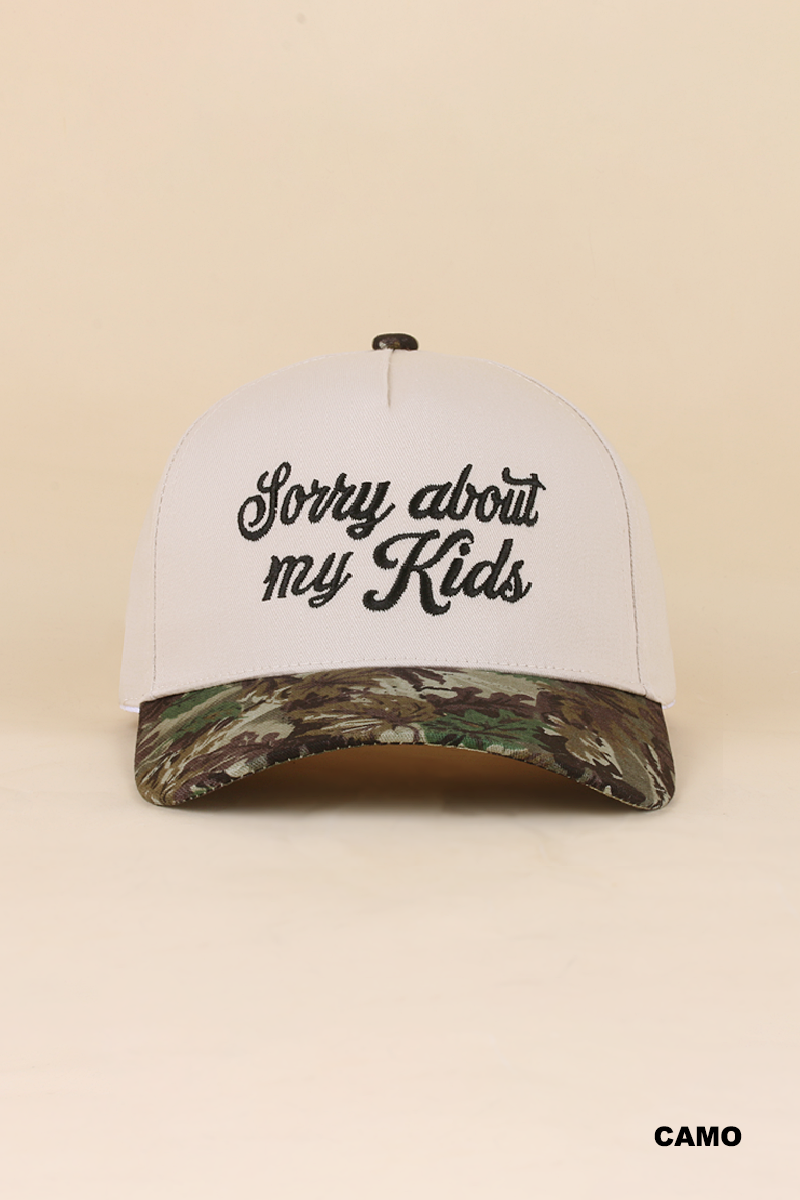 Sorry About My Kids Two Tone Snapback Hat
