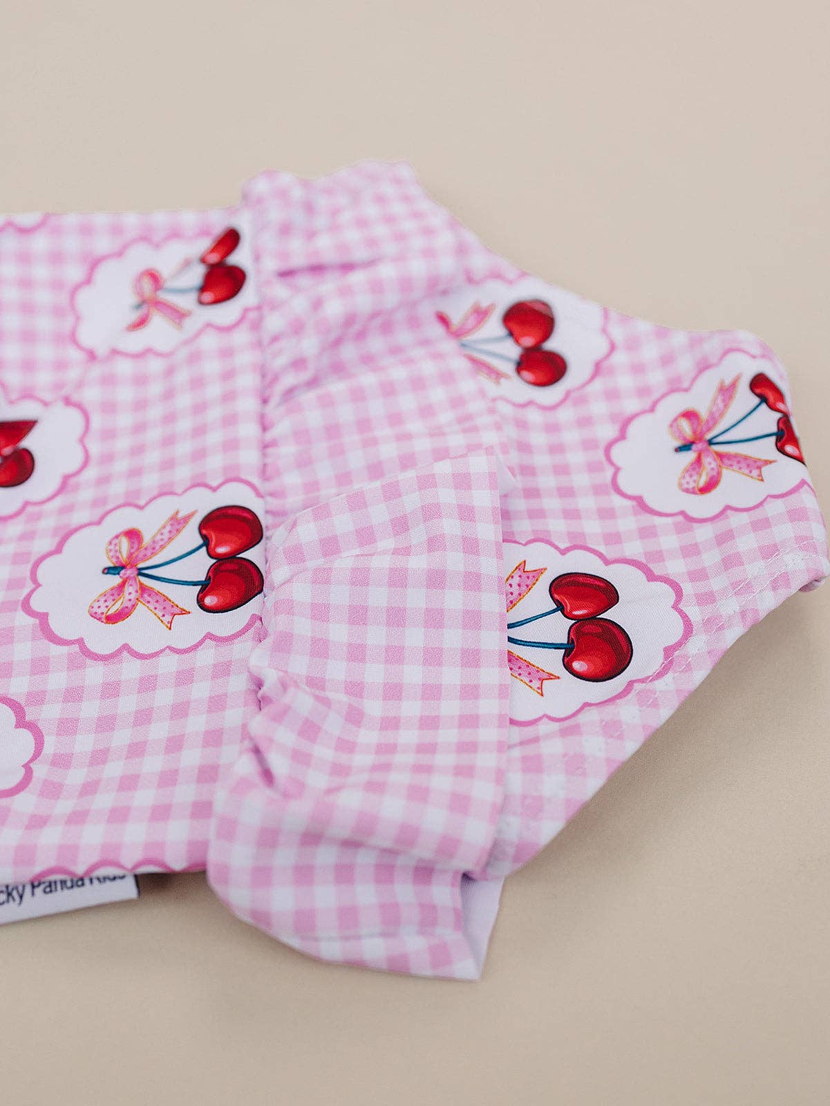 Gingham Cherry One Piece Swimmie