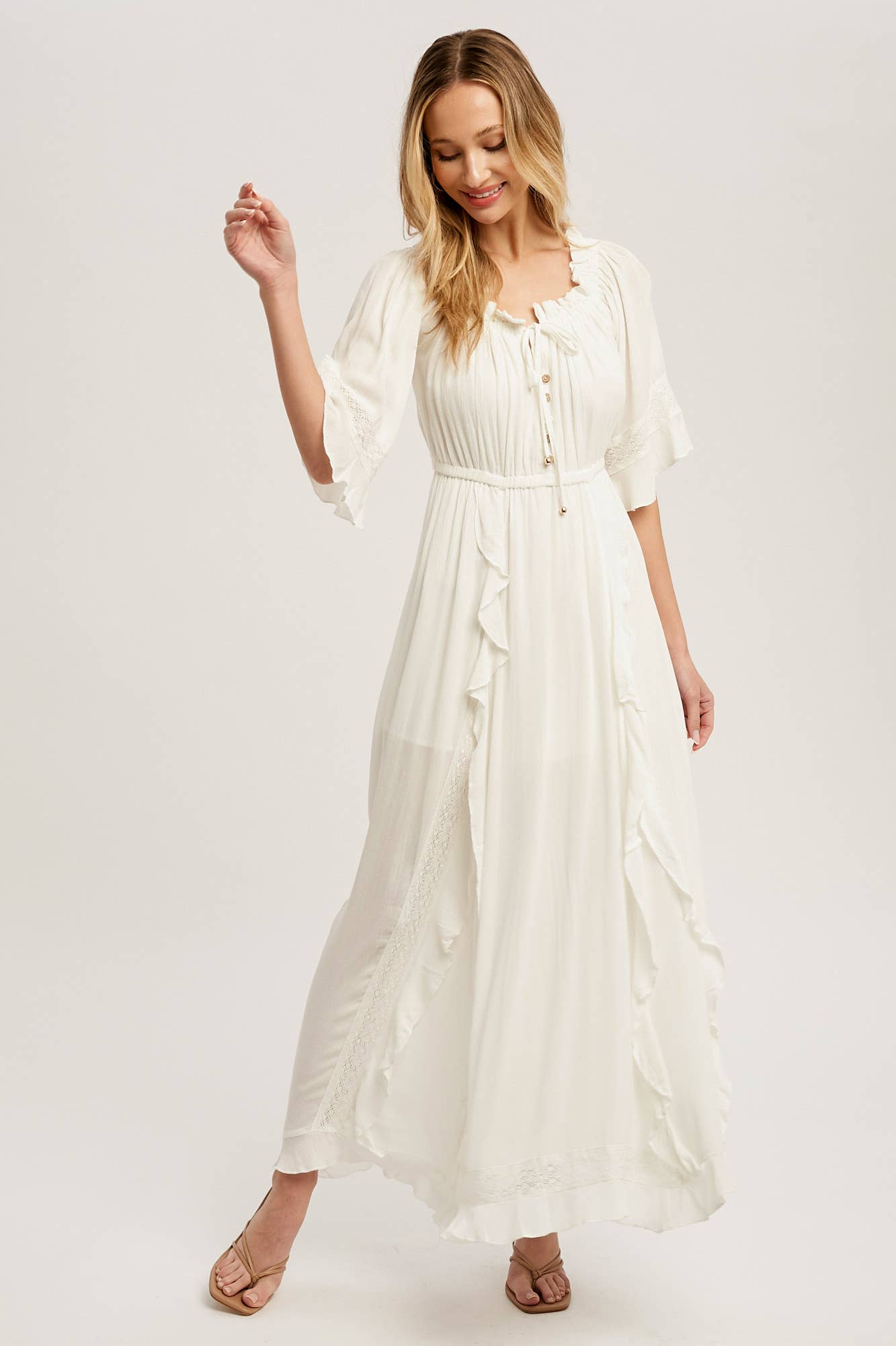 Off The Shoulder Boho Maxi Dress