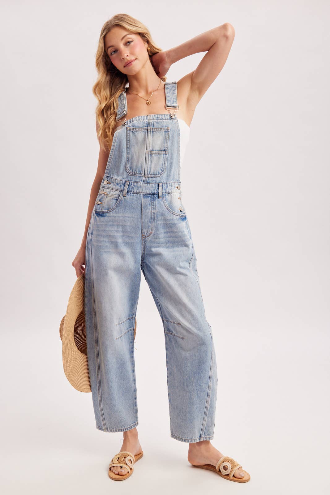 Darlin' Denim Barrel Overalls