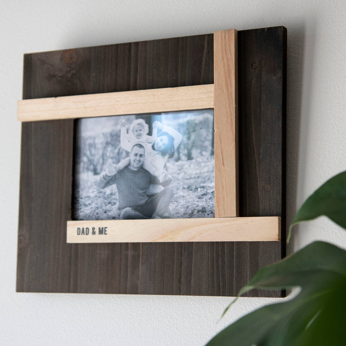 Dad and Me Black 4x6 Photo Wood Picture Frame Dad Gift