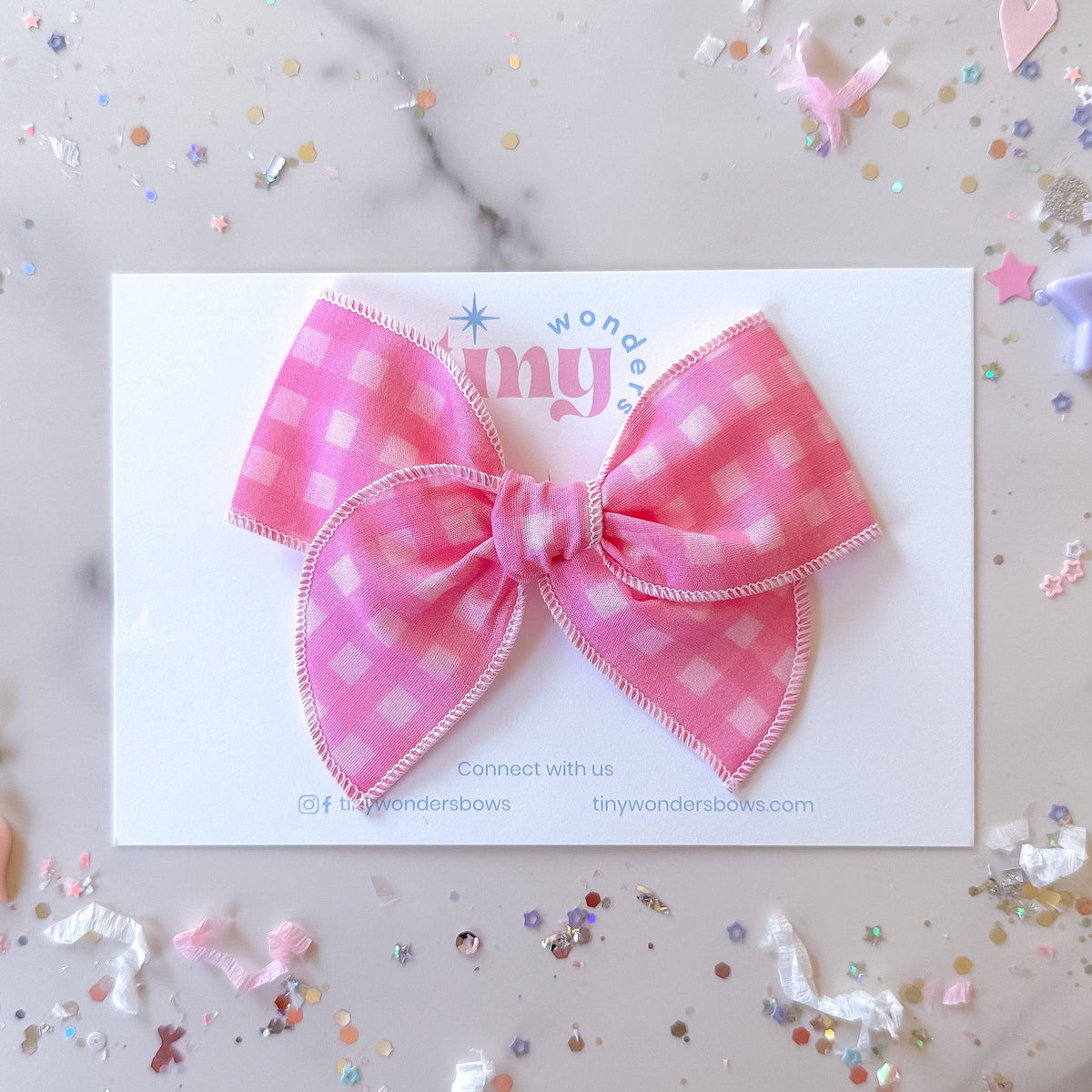 Pink Gingham Piggies