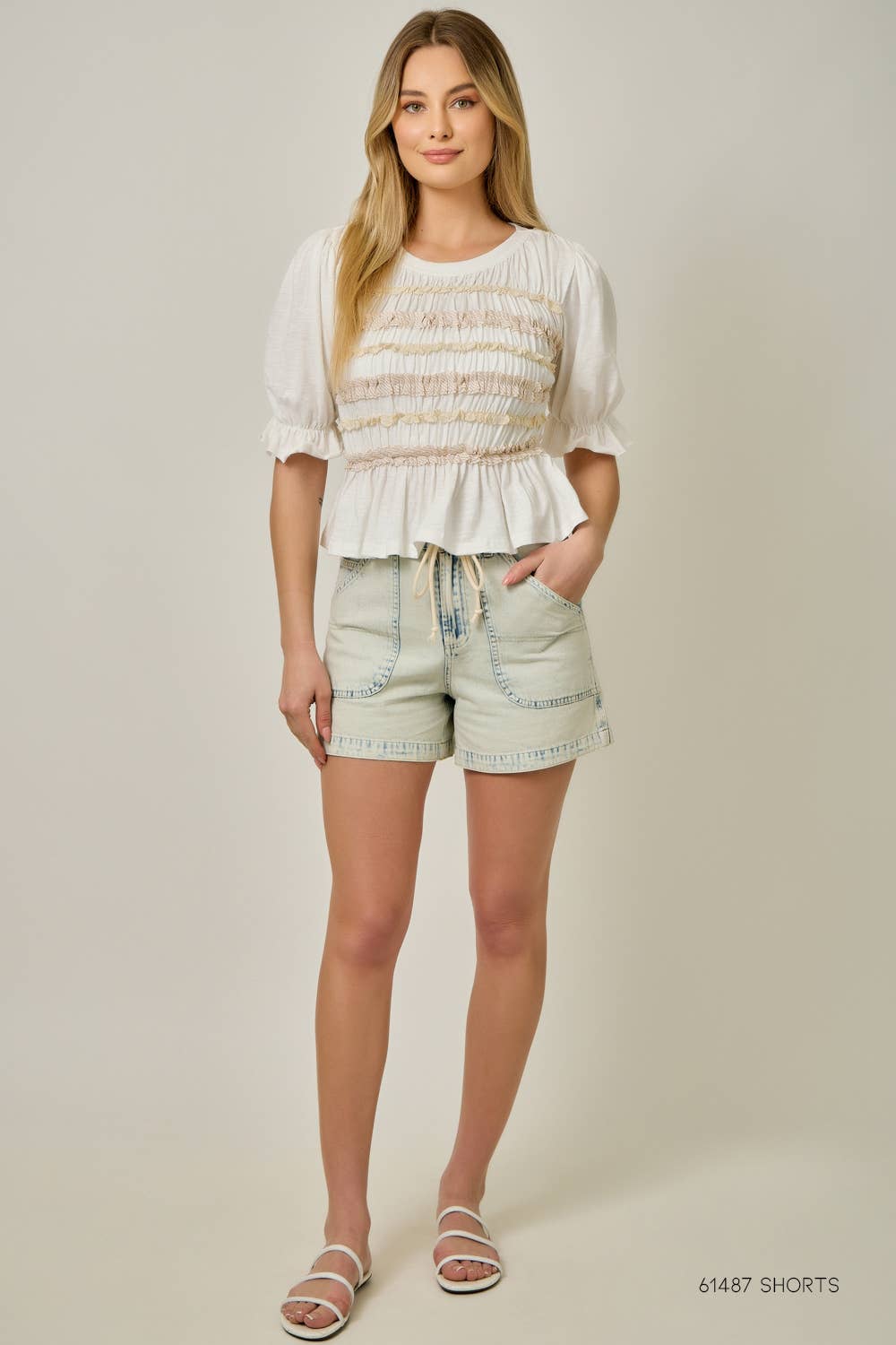 Lovely Lace + Lined Peplum Top