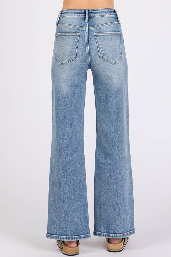 Megan High Rise Stretch Destroyed Hem