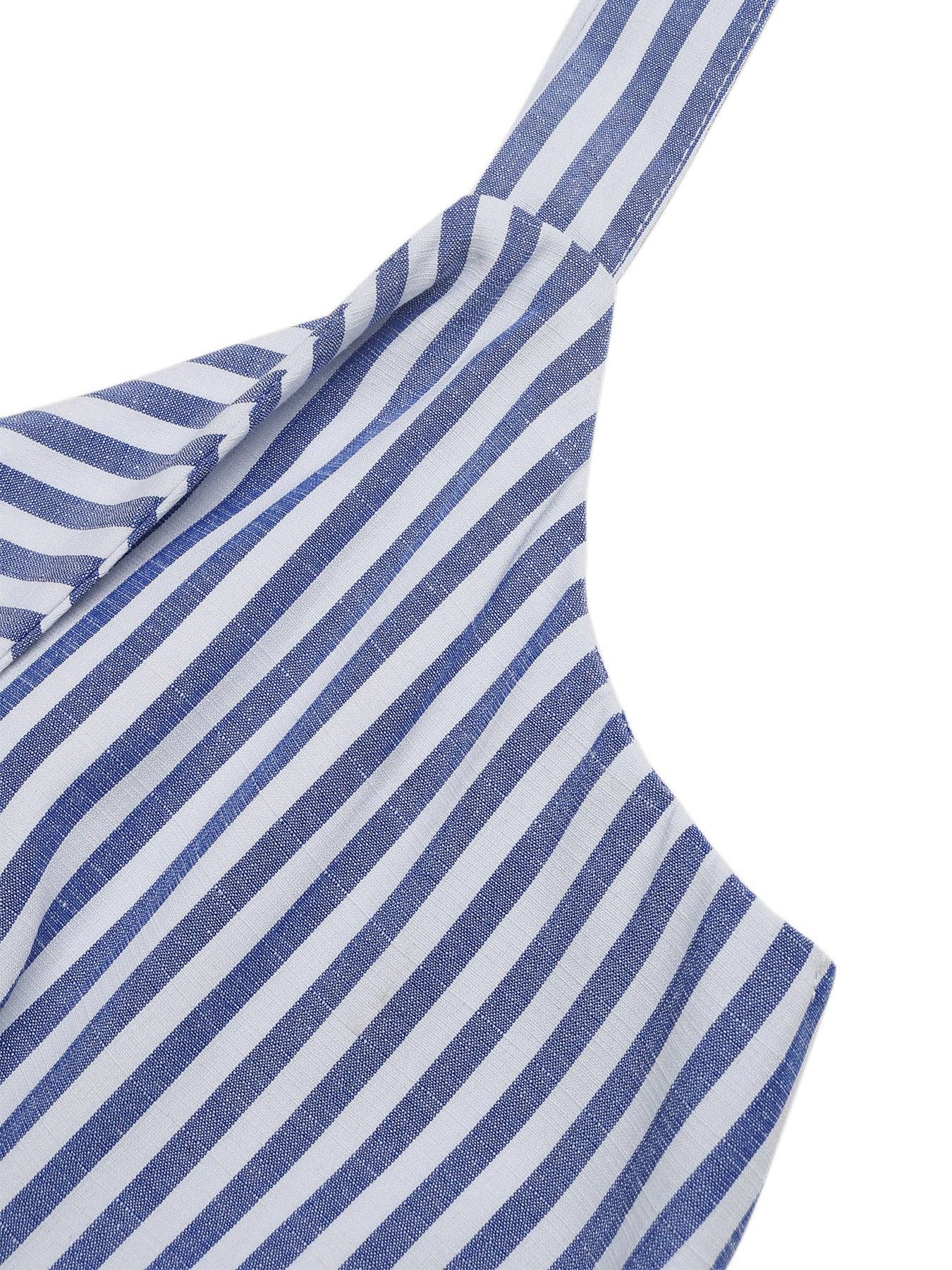 Serenity Striped Cutout Wide Leg Jumpsuit