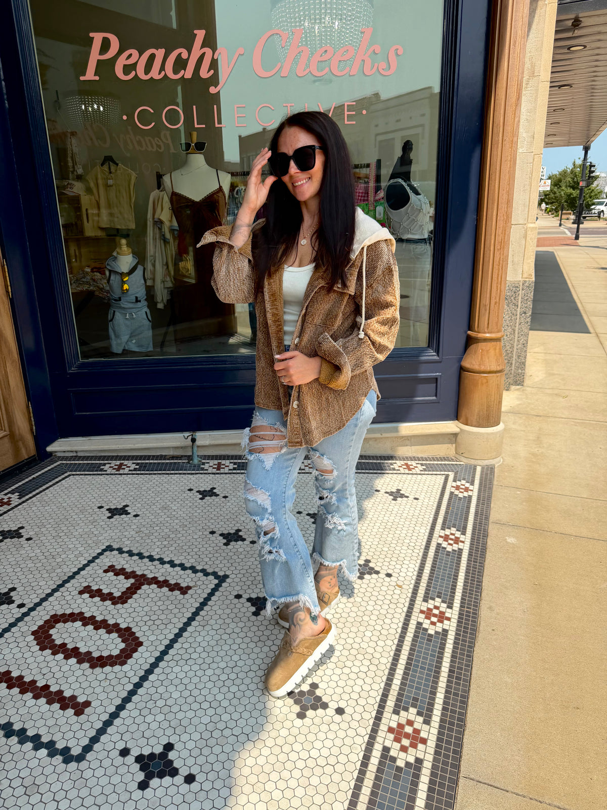 Outta Town Washed Corduroy Shacket