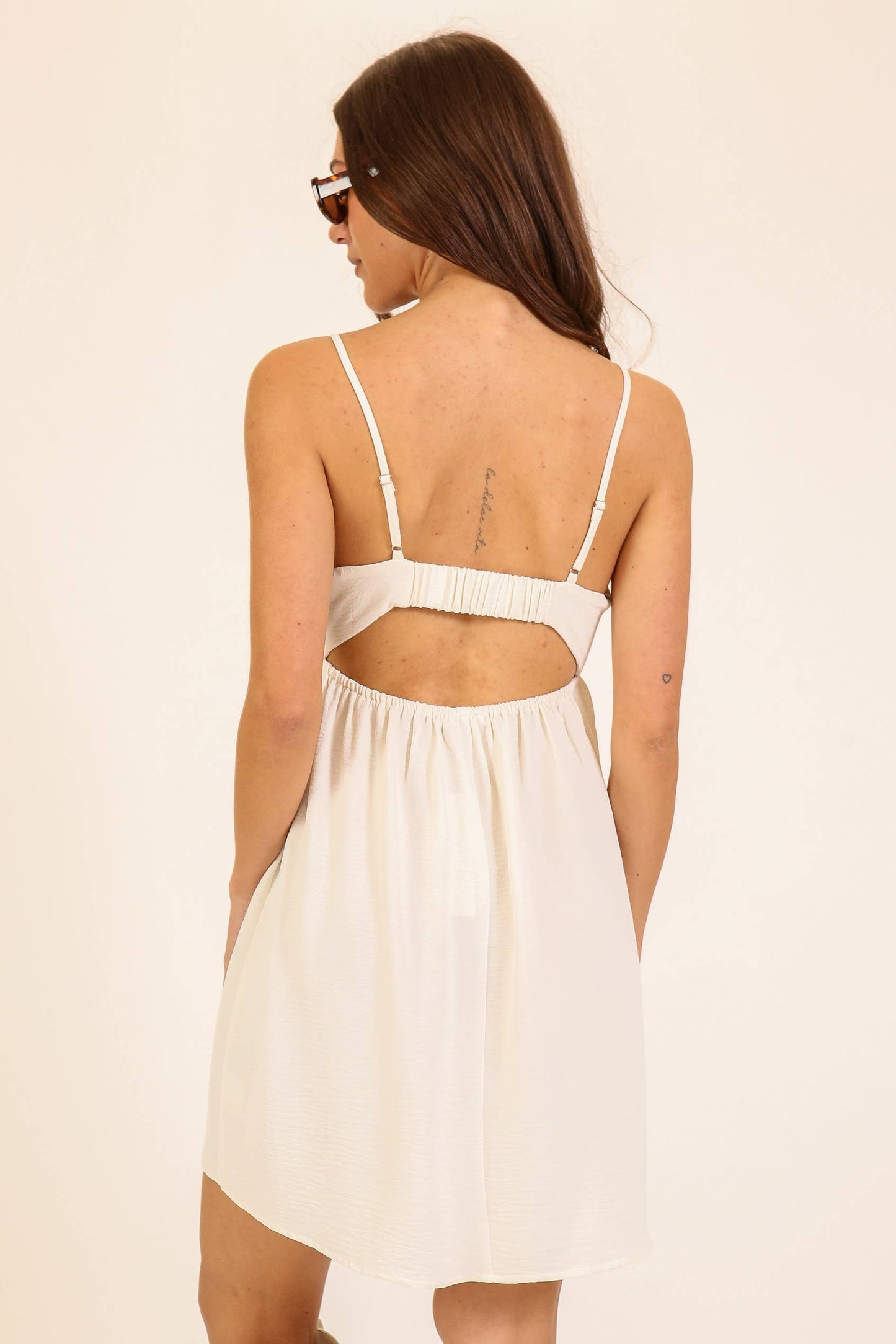 Brunch Tie-Front Cutout Mini Dress