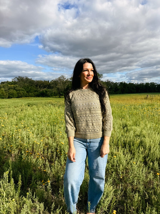 Cozy Meadow Crochet Sweater