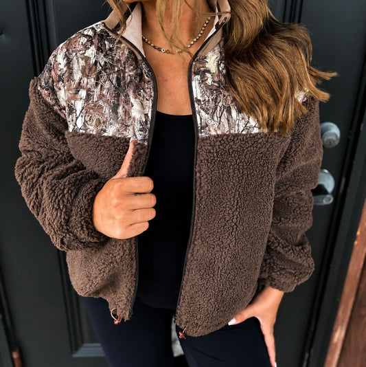 Wilderness Sherpa Jacket w/ Floral Quilting